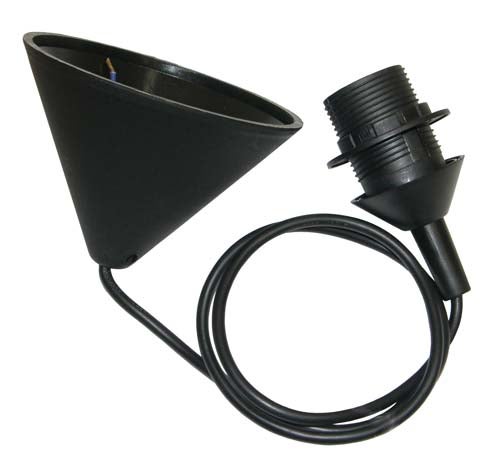 Harju ripustusjohto laipalla E27 1 m musta