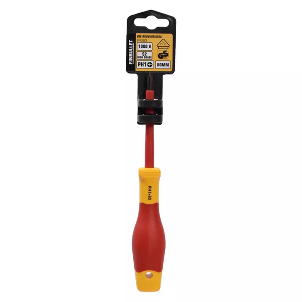 Ruuvimeisseli VDE PH1x80mm S2 eristetty