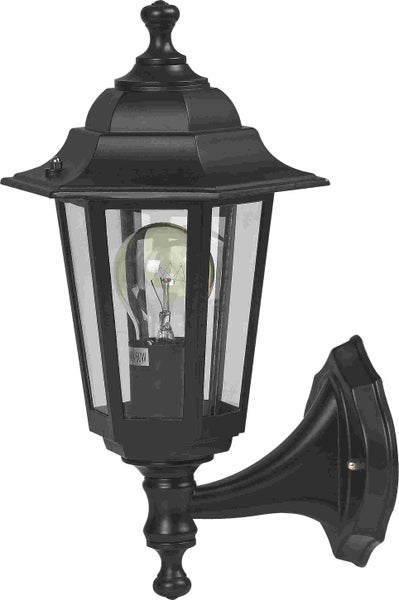 Emax ulkovalaisin lyhty 6-lasinen E27 musta