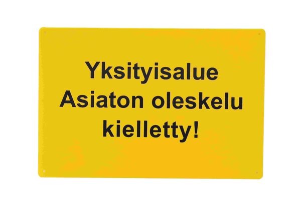 Varoitusmerkki yksityisalue, 30 x 20 cm