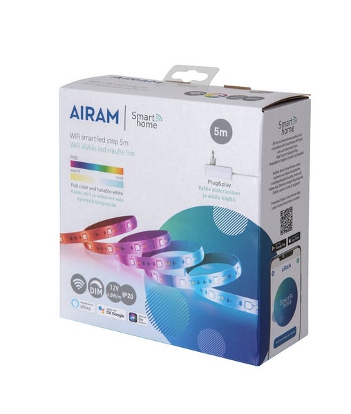 Airam SmartHome Led-nauha 5m 12V 2700-6500K +moniv&auml;ri