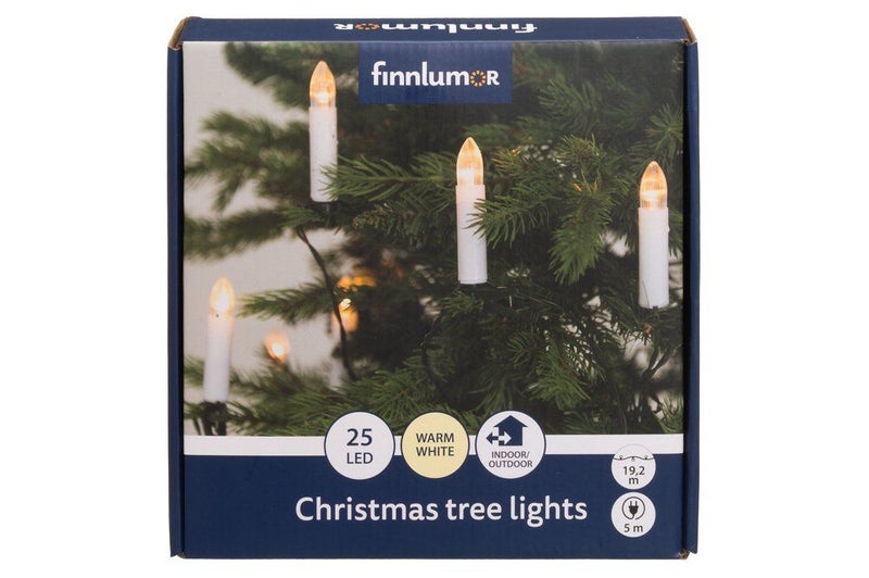 Finnlumor Kuusenkynttil&auml;t 25 kpl ulko- ja sis&auml;k&auml;ytt&ouml;&ouml;n