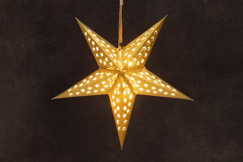 Finnlumor LED-paperit&auml;hti kulta 43 cm 2xAA