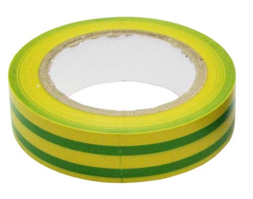 S&auml;hk&ouml;teippi 10 m x 15 mm kelta-vihre&auml;