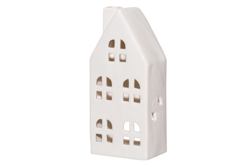 Kynttil&auml;lyhty  Talo Copenhagen valkoinen 17 cm