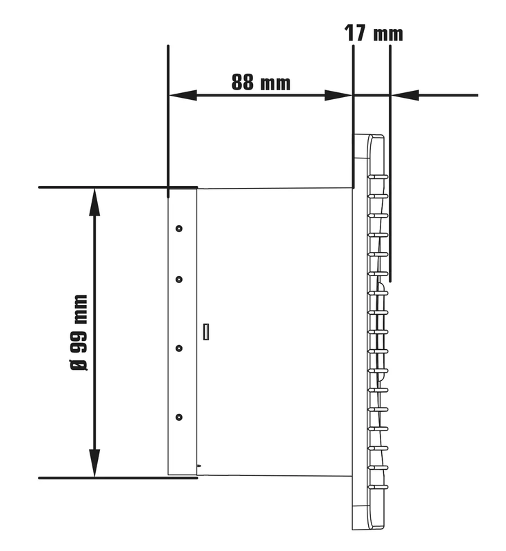 B&aring;den Poistoilmapuhallin ajastimella &oslash; 100 mm