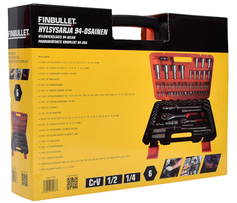 Finbullet Hylsysarja 1/4" & 1/2" 94-os
