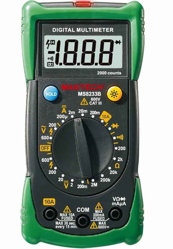 Mastech MS8233B Digitaalinen yleismittari CAT III 600V