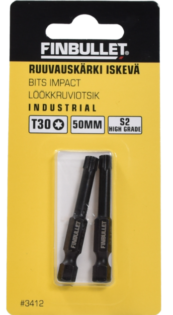 Finbullet Konek&auml;rki iskev&auml; T30*50mm 2kpl