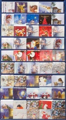 Winteria Joulukortti tekstill&auml; 10 kpl lajitelma