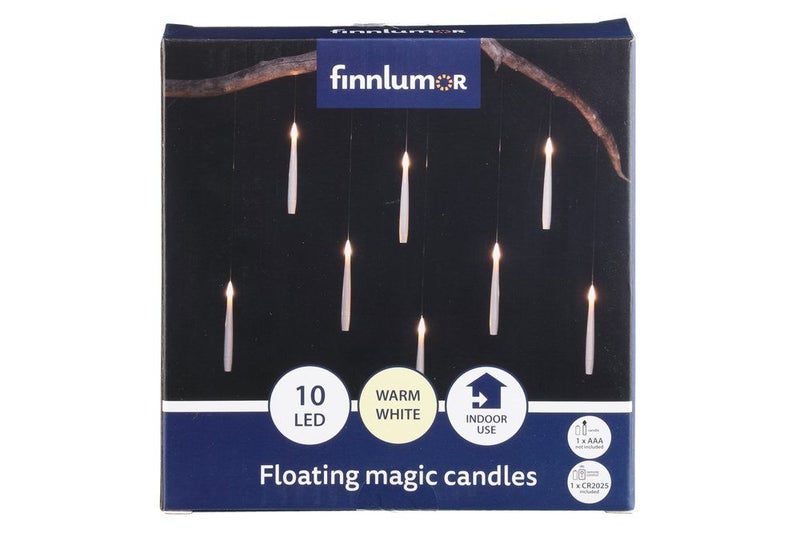Finnlumor Leijuvat taikakynttil&auml;t 10 kpl kauko-ohjattavat