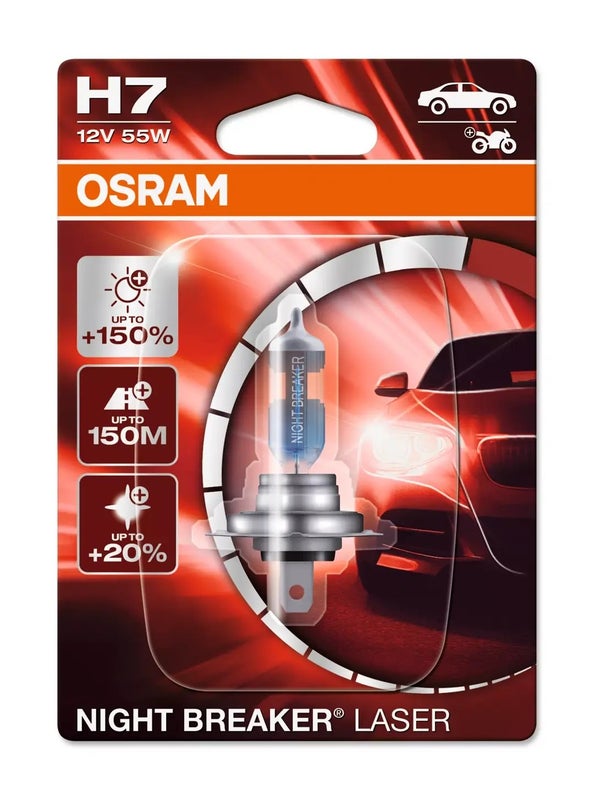 Autolamppu Osram H7 Night Breaker Laser 55w
