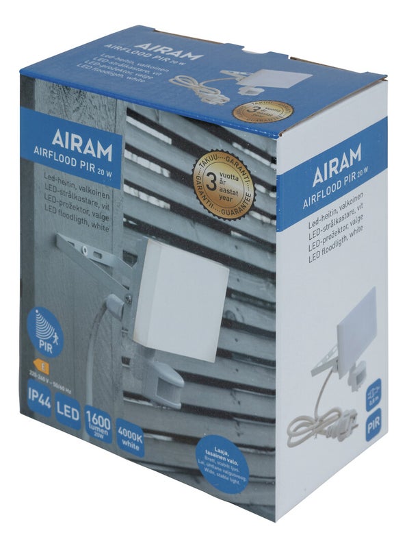 Led valonheitin liiketunnistimella 20w Airam Airflood valkea